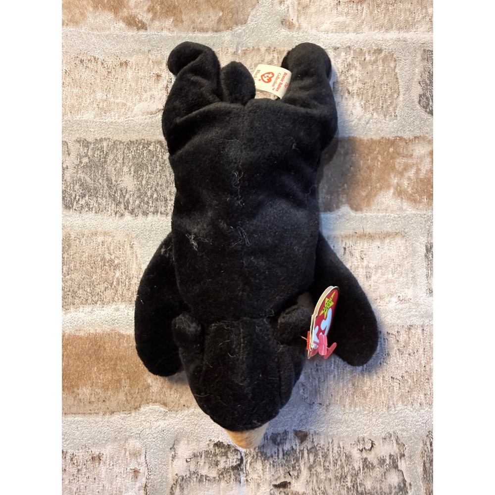Ty Beanie Baby Blackie the Bear 1994 Vintage Plush Stuffed Animal Style 4011 Bla